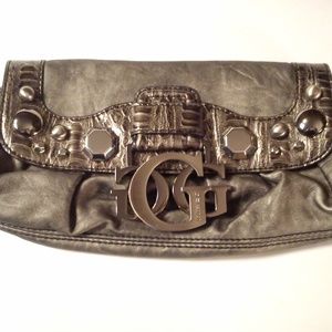 Guess Ladies Chrome Clutch Purse
